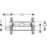 Picture of Geberit 457.534.00.1 Монтажний елемент Geberit Kombifix для душових систем, з водовідведенням в стіні, висота стяжки для підлогового стоку 90-200 мм