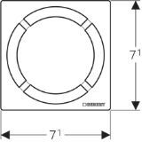 Изображение Geberit 154.311.00.1 Дизайнерская решетка Geberit Circle, 8 х 8 см