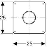 Picture of Geberit 388.123.24.1 З'єднувальний фартух Geberit з заглушкою, оцинкований