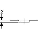 Изображение Geberit 388.124.28.1 Соединительный фартук Geberit с заглушкой, с покрытием
