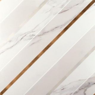 Зображення Плитка декор Dune D.Bella Lux 60*60 біла золота полоска