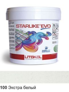 Изображение Эпоксидная затирочная смесь Litokol Starlike Evo, STEVOBSS0005, Экстра Белый - 100, 5 кг