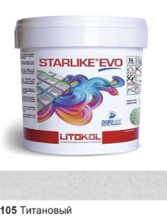 Зображення Епоксидна фуга Litokol Starlike Evo, STEVOBTT0005, титановий - 105, 5 кг