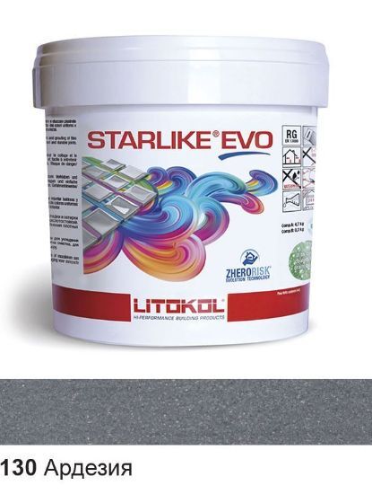 Изображение Эпоксидная затирочная смесь Litokol Starlike Evo, STEVOGRD0005, Ардезия - 130, 5 кг