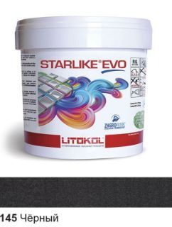 Изображение Эпоксидная затирочная смесь Litokol Starlike Evo, STEVONCR0005, Черный - 145, 5 кг