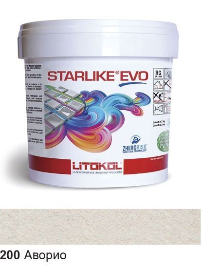 Изображение Эпоксидная затирочная смесь Litokol Starlike Evo, STEVOAVR0005, Аворио - 200, 5 кг