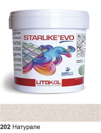 Изображение Эпоксидная затирочная смесь Litokol Starlike Evo, STEVONAT0005, Натурале - 202, 5 кг