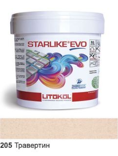 Изображение Эпоксидная затирочная смесь Litokol Starlike Evo, STEVOTRV02.5, Травертин - 205, 2.5 кг