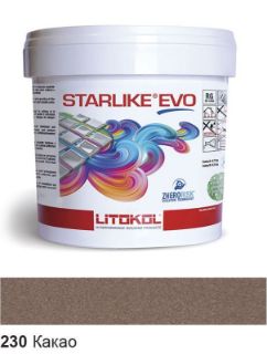 Изображение Эпоксидная затирочная смесь Litokol Starlike Evo, STEVOCCA02.5, Какао - 230, 2.5 кг