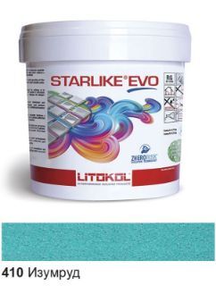 Изображение Эпоксидная затирочная смесь Litokol Starlike Evo, STEVOVSM02.5, Изумруд - 410, 2.5 кг