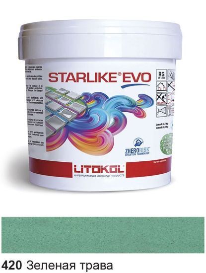 Picture of Епоксидна фуга Litokol Starlike Evo, STEVOVPR02.5, Зелена трава - 420, 2.5 кг