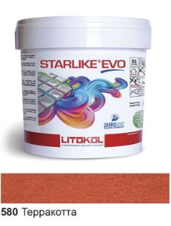 Изображение Эпоксидная затирочная смесь Litokol Starlike Evo, STEVORMT02.5, Терракотта - 580, 2.5 кг