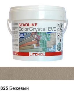 Зображення Епоксидна фуга Litokol Starlike Evo Crystal, CCEVOBHV02.5, бежевий - 825, 2.5 кг