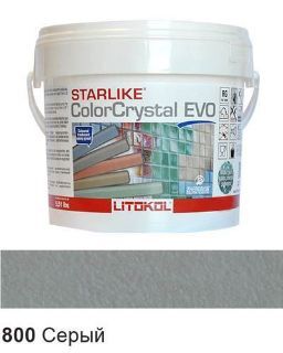 Зображення Епоксидна фуга Litokol Starlike Evo Crystal, CCEVOGSL02.5, сірий - 800, 2.5 кг