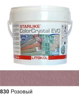 Изображение Эпоксидная затирочная смесь Litokol Starlike Evo Crystal, CCEVORKY02.5, Розовый - 830, 2.5 кг