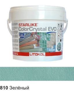 Изображение Эпоксидная затирочная смесь Litokol Starlike Evo Crystal, CCEVOVCP02.5, Зеленый - 810, 2.5 кг