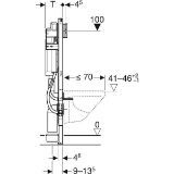 Picture of Geberit 111.350.00.5  Duofix для підвісного унітазу, 112 см, з бачком прихованого монтажу Sigma 12 см, для осіб з обмеженими можливостями