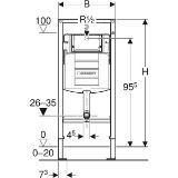 Изображение Geberit 111.915.00.5 Duofix для напольного унитаза, 112 см,Sigma 12 см