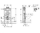 Picture of Geberit 111.030.00.1 Duofix для підвісного унітазу, 98 см, з бачком Omega 12 см