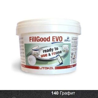Зображення Поліуретанова фуга FILLGOOD EVO, FGEVONGR0005, графіт - 140, 5 кг