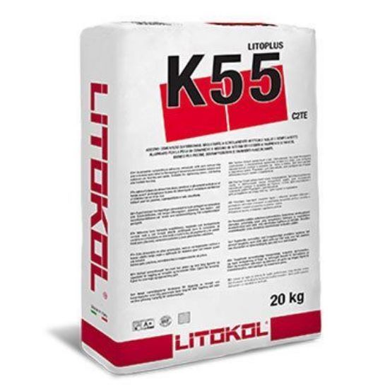 Picture of Клей Litokol Litoplus K55 (K550020) на цементній основі, 20 кг (білий)