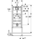 Изображение Geberit 111.665.00.5 Duofix для писсуара, 130 см, универсальный, для системы управления смывом писсуара Basic