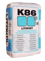 Зображення Клей Litokol Litofast K86 (K860020) на цементній основі, швидкого схоплювання 20 кг (сірий)