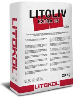 Зображення Суміш самовирівнююча  Litokol LITOLIV EXTRA15,  (XTR150020) на цементній основі для внутрішніх робіт, 20 кг (сірий)