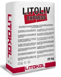 Зображення Суміш самовирівнююча Litokol LITOLIV EXPRESS, (LEX0020) на цементній основі для внутрішніх робіт, 20 кг (сірий)