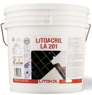 Зображення Клей дисперсійний Litokol LITOACRIL LA201 (LA2010010), на акриловій основі, 10 кг (білий)