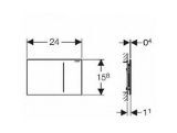 Изображение Geberit 115.622.FW.1 Sigma70,Смывная клавиша для двойного смыва,матированный,нержавеющая сталь