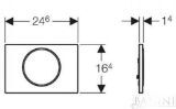Изображение Geberit 115.758.14.5 Sigma10, Смывная клавиша смыв/стоп: черный матовый лак, полированное