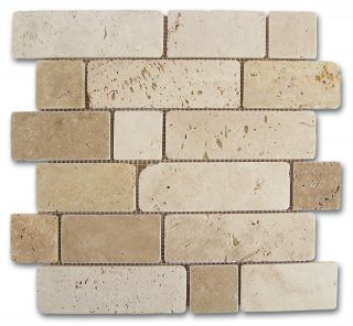 Зображення Мозаїка Dune Mosaico Travertino Brick 30.5*30.5 бежева