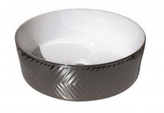 Picture of Умивальник Dune Lavabo Spiga Chrome 35.5*35.5*13 білий срібний