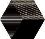 Изображение Плитка Dune Shapes Hexaline Mix Black 21.5*25