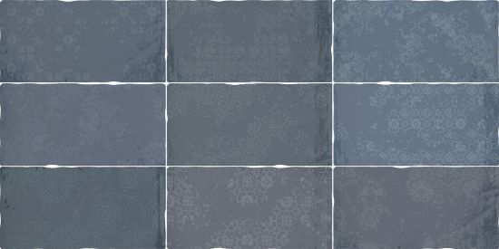 Изображение Плитка Dune Barro Decor Navy 12.5*25 синя
