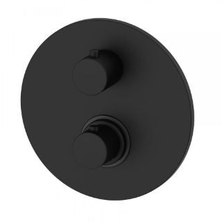 Изображение Смеситель для душа с термостатом Paffoni Light на 3 выхода, черный матовый (LIQ019NO)