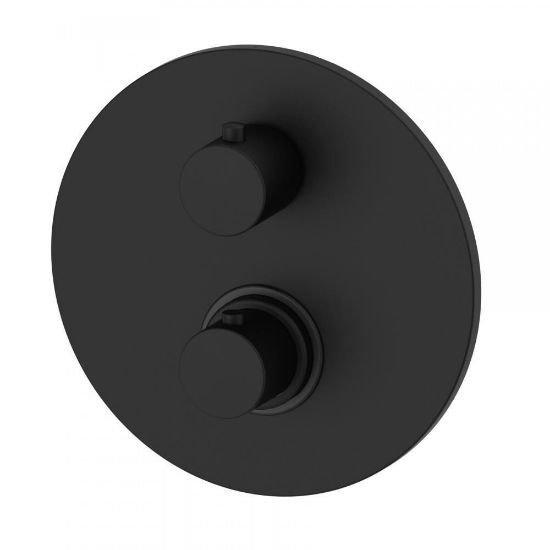 Picture of Смеситель для душа с термостатом Paffoni Light на 3 выхода, черный матовый (LIQ019NO)