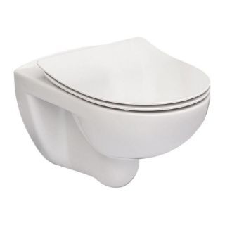 Зображення Підвісний унітаз Roca Victoria Rimless з сидінням SLIM Soft Close A34H398000