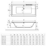 Изображение Ванная Excellent Pryzmat 1700×750 WAEX.PRY17WH