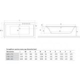 Изображение Ванная Excellent Pryzmat Slim 1600×750 WAEX.PRY16WHS-BN