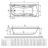 Изображение Ванная Excellent Canyon ІІ 1800×800 WAEX.CNN18WH+RCR