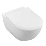 Изображение Унитаз подвесной Villeroy&Boch VERITY DESIGN 2.0 с крышкой SlimSeat и быстросъемным креплением, белый (5C98HR01)