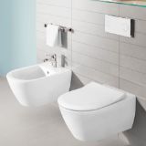 Изображение Комплект унитаза подвесного Villeroy&Boch Subway 2.0 ViFresh с крышкой Soft Closing Slimseat, белый (5614A101_9M78S101)