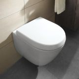 Изображение Унитаз подвесной с крышкой Villeroy&Boch Subway, DirectFlush, укороченный (5606R001/9M69S101)