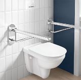 Изображение Унитаз подвесной укороченный с крышкой Villeroy & Boch O.Novo Vita, для инвалидов, безободковый, AntiBac (4695R0T1 9M67S1T1)