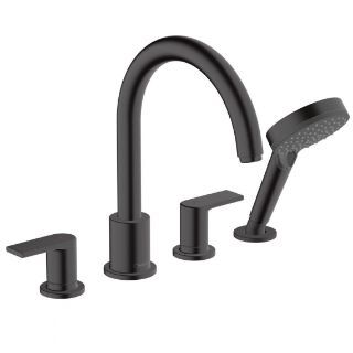 Зображення Змішувач для ванни Hansgrohe Vernis Shape на 4 отвори, Matt Black (71459670)