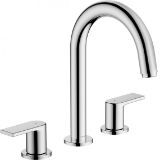 Picture of Змішувач для умивальника Hansgrohe Vernis Shape на 3 отвори з донним клапаном pop-up, Chrome (71563000)