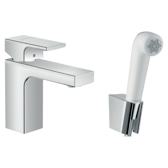 Picture of Змішувач для умивальника Hansgrohe Vernis Shape 100 з гігієнічної лійкою, хром (71216000)