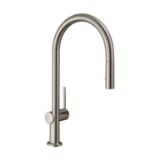 Изображение Смеситель для кухни Hansgrohe Talis M54 210 2jet с вытяжным изливом, нержавеющая сталь (72800800)